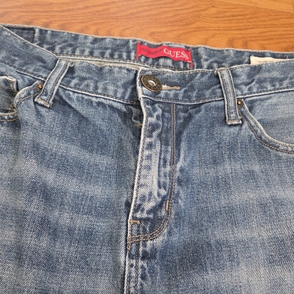Guess Men's Del Mar Fit Slim Straight Jeans 36x28 Light Wash Blue Denim Classic - Picture 4 of 16